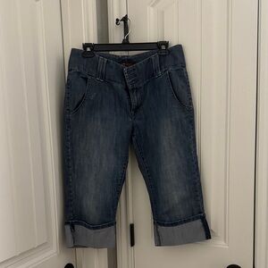 Lee Women's Dark Blue Cropped Jeans